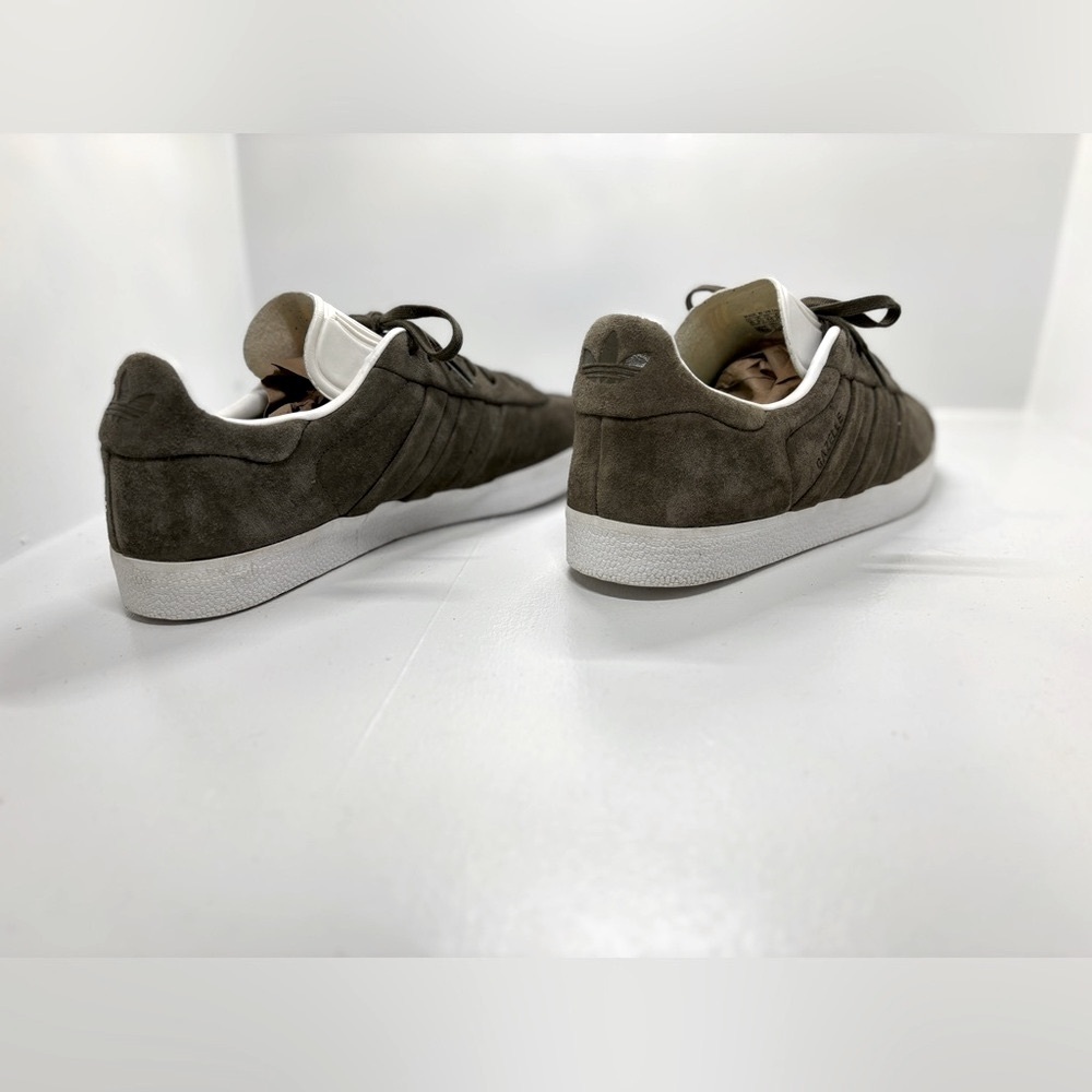 Adidas Originals Gazelle Olive Green Suede Sneakers Shoes Men’s Size 10 - Picture 4 of 11